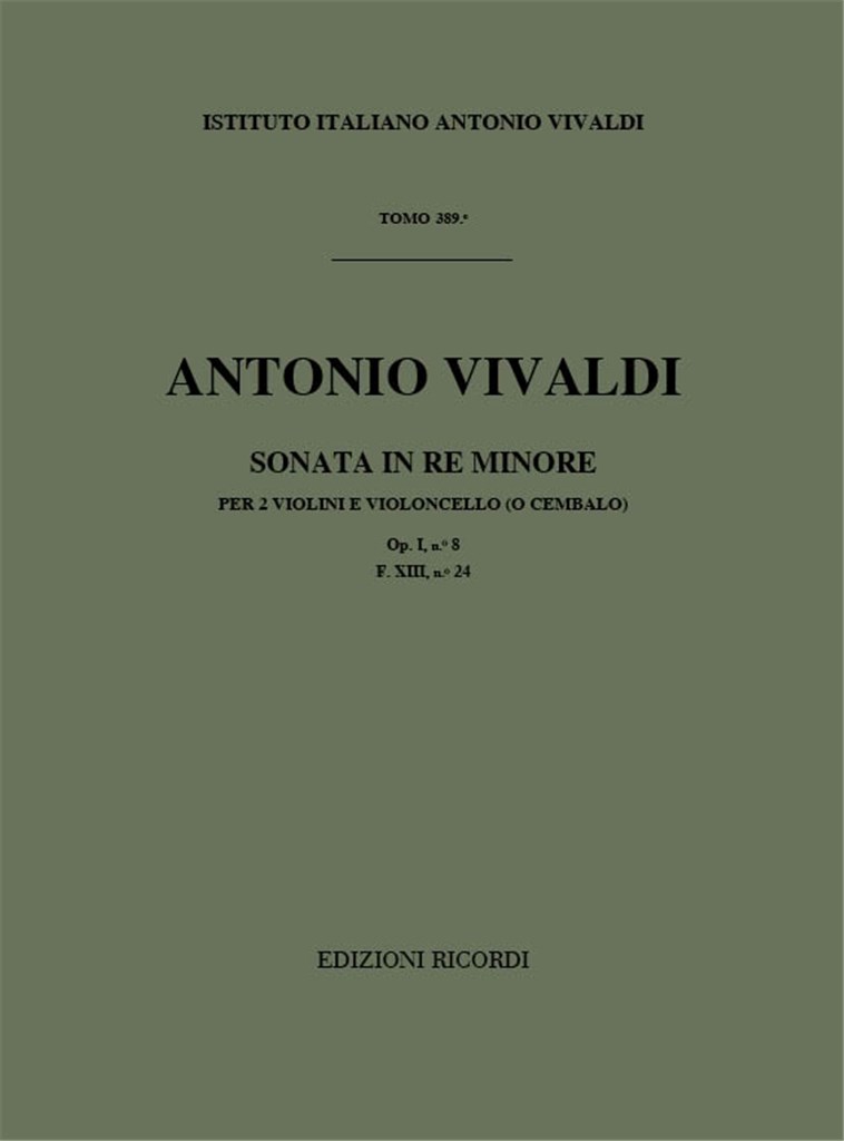 Sonate Per Vl. E B.C.: Per 2 Vl. In Re Min. Op.I